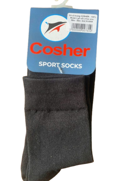 VỚ NAM COSHER CAO CẤP MODAL-MÀU BLACK(ĐEN)