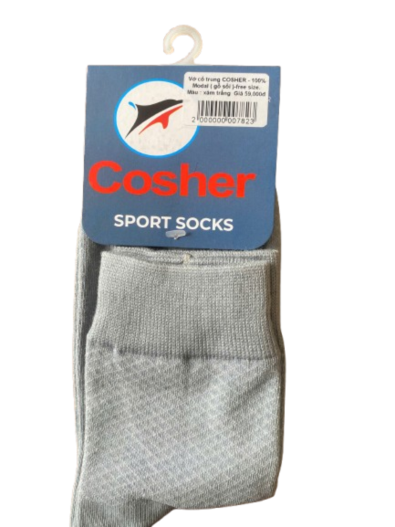 VỚ NAM COSHER CAO CẤP MODAL-MÀU XÁM NHẠT